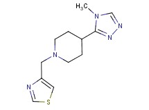 4-(4-methyl-4H-1,2,4-triazol-3-yl)-1-(1,3-thiazol-4-ylmethyl)piperidine