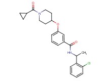 N-[1-(2-chlorophenyl)ethyl]-3-{[1-(cyclopropylcarbonyl)-4-piperidinyl]oxy}benzamide