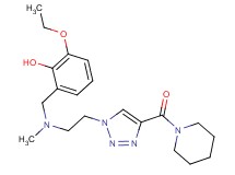 2-ethoxy-6-[(methyl{2-[4-(1-piperidinylcarbonyl)-1H-1,2,3-triazol-1-yl]ethyl}amino)methyl]phenol