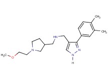 1-[3-(3,4-dimethylphenyl)-1H-pyrazol-4-yl]-N-{[1-(2-methoxyethyl)-3-pyrrolidinyl]methyl}methanamine