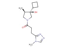 (3R*,4R*)-3-cyclobutyl-4-methyl-1-[3-(4-methyl-4H-1,2,4-triazol-3-yl)propanoyl]-3-pyrrolidinol