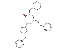 4-(1-benzyl-3-pyrrolidinyl)-6-(2-pyridinylmethoxy)-1-(tetrahydro-2H-pyran-4-ylmethyl)-1,4-diazepan-2-one