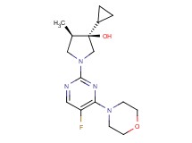 (3R*,4R*)-3-cyclopropyl-1-[5-fluoro-4-(4-morpholinyl)-2-pyrimidinyl]-4-methyl-3-pyrrolidinol