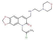 5-(2-chloro-2-propen-1-yl)-7-({[2-(4-morpholinyl)ethyl]amino}methyl)[1,3]dioxolo[4,5-g]quinolin-6(5H)-one