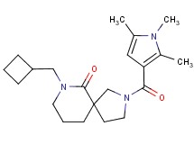 7-(cyclobutylmethyl)-2-[(1,2,5-trimethyl-1H-pyrrol-3-yl)carbonyl]-2,7-diazaspiro[4.5]decan-6-one