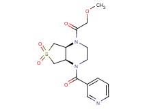 (4aR*,7aS*)-1-(methoxyacetyl)-4-(3-pyridinylcarbonyl)octahydrothieno[3,4-b]pyrazine 6,6-dioxide