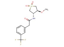 N-[(3S*,4S*)-4-methoxy-1,1-dioxidotetrahydro-3-thienyl]-2-[3-(trifluoromethyl)phenyl]acetamide