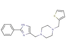 1-[(2-phenyl-1H-imidazol-4-yl)methyl]-4-(2-thienylmethyl)piperazine bis(trifluoroacetate)
