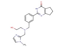 2-[3-({(2-hydroxyethyl)[(1-methyl-1H-imidazol-2-yl)methyl]amino}methyl)phenyl]-3,5,6,7-tetrahydro-4H-cyclopenta[d]pyrimidin-4-one