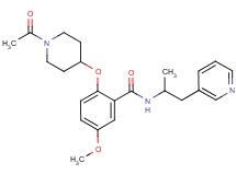 2-[(1-acetyl-4-piperidinyl)oxy]-5-methoxy-N-[1-methyl-2-(3-pyridinyl)ethyl]benzamide
