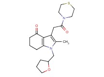 2-methyl-3-[2-oxo-2-(4-thiomorpholinyl)ethyl]-1-(tetrahydro-2-furanylmethyl)-1,5,6,7-tetrahydro-4H-indol-4-one