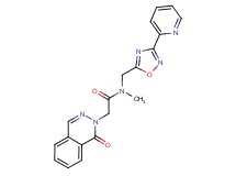 N-methyl-2-(1-oxo-2(1H)-phthalazinyl)-N-{[3-(2-pyridinyl)-1,2,4-oxadiazol-5-yl]methyl}acetamide
