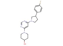 1-{6-[3-(4-fluorophenyl)-1-pyrrolidinyl]-4-pyrimidinyl}-4-piperidinol