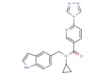 N-cyclopropyl-N-(1H-indol-5-ylmethyl)-6-(4H-1,2,4-triazol-4-yl)nicotinamide