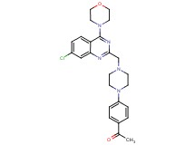 1-[4-(4-{[7-chloro-4-(4-morpholinyl)-2-quinazolinyl]methyl}-1-piperazinyl)phenyl]ethanone
