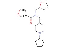 N-[(1-cyclopentyl-4-piperidinyl)methyl]-N-(tetrahydro-2-furanylmethyl)-3-furamide