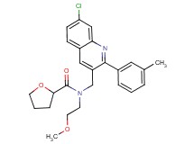 N-{[7-chloro-2-(3-methylphenyl)-3-quinolinyl]methyl}-N-(2-methoxyethyl)tetrahydro-2-furancarboxamide