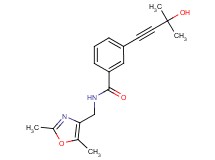 N-[(2,5-dimethyl-1,3-oxazol-4-yl)methyl]-3-(3-hydroxy-3-methylbut-1-yn-1-yl)benzamide