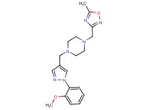 1-{[1-(2-methoxyphenyl)-1H-pyrazol-4-yl]methyl}-4-[(5-methyl-1,2,4-oxadiazol-3-yl)methyl]piperazine