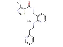 4-methyl-N-[(2-{methyl[2-(2-pyridinyl)ethyl]amino}-3-pyridinyl)methyl]-1,3-thiazole-5-carboxamide