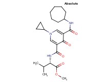 methyl N-({5-[(cycloheptylamino)carbonyl]-1-cyclopropyl-4-oxo-1,4-dihydro-3-pyridinyl}carbonyl)-L-valinate