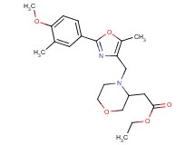 ethyl (4-{[2-(4-methoxy-3-methylphenyl)-5-methyl-1,3-oxazol-4-yl]methyl}-3-morpholinyl)acetate
