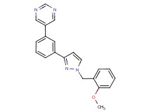 5-{3-[1-(2-methoxybenzyl)-1H-pyrazol-3-yl]phenyl}pyrimidine