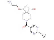 (1R*,3S*)-3-(2-aminoethoxy)-7-[(2-cyclopropyl-5-pyrimidinyl)carbonyl]-7-azaspiro[3.5]nonan-1-ol