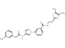 N-[2-(4,5-dimethyl-1,3-thiazol-2-yl)ethyl]-3-(4-{[(3-methylphenyl)acetyl]amino}-1H-pyrazol-1-yl)benzamide