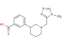 3-{1-[(4-methyl-4H-1,2,4-triazol-3-yl)methyl]piperidin-3-yl}benzoic acid