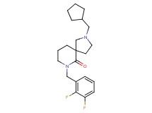 2-(cyclopentylmethyl)-7-(2,3-difluorobenzyl)-2,7-diazaspiro[4.5]decan-6-one