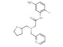 N-(2-fluoro-5-methylphenyl)-2-[(pyridin-2-ylmethyl)(tetrahydrofuran-2-ylmethyl)amino]acetamide