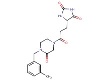 5-{3-[4-(3-methylbenzyl)-3-oxo-1-piperazinyl]-3-oxopropyl}-2,4-imidazolidinedione