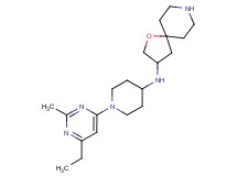 N-[1-(6-ethyl-2-methylpyrimidin-4-yl)piperidin-4-yl]-1-oxa-8-azaspiro[4.5]decan-3-amine