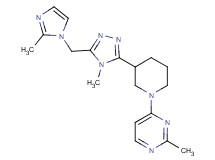 2-methyl-4-(3-{4-methyl-5-[(2-methyl-1H-imidazol-1-yl)methyl]-4H-1,2,4-triazol-3-yl}piperidin-1-yl)pyrimidine