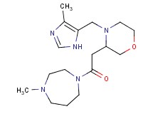 1-methyl-4-({4-[(4-methyl-1H-imidazol-5-yl)methyl]-3-morpholinyl}acetyl)-1,4-diazepane