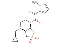 2-[(4aS*,7aR*)-4-(cyclopropylmethyl)-6,6-dioxidohexahydrothieno[3,4-b]pyrazin-1(2H)-yl]-1-(1-methyl-1H-pyrrol-2-yl)-2-oxoethanone