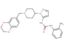N-{1-[1-(2,3-dihydro-1,4-benzodioxin-6-ylmethyl)-4-piperidinyl]-1H-pyrazol-5-yl}-N'-(2-methylphenyl)urea