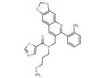 N-(3-methoxypropyl)-N-{[6-(2-methylphenyl)[1,3]dioxolo[4,5-g]quinolin-7-yl]methyl}-1,3-thiazole-5-carboxamide