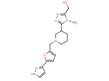 [4-methyl-5-(1-{[5-(1H-pyrazol-3-yl)-2-furyl]methyl}piperidin-3-yl)-4H-1,2,4-triazol-3-yl]methanol