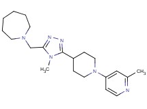 1-({4-methyl-5-[1-(2-methylpyridin-4-yl)piperidin-4-yl]-4H-1,2,4-triazol-3-yl}methyl)azepane