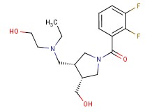 2-[{[(3R*,4R*)-1-(2,3-difluorobenzoyl)-4-(hydroxymethyl)pyrrolidin-3-yl]methyl}(ethyl)amino]ethanol