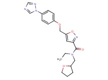 N-ethyl-N-(tetrahydro-2-furanylmethyl)-5-{[4-(1H-1,2,4-triazol-1-yl)phenoxy]methyl}-3-isoxazolecarboxamide