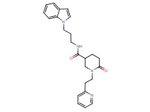 N-[3-(1H-indol-1-yl)propyl]-6-oxo-1-[2-(2-pyridinyl)ethyl]-3-piperidinecarboxamide