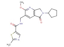 N-[(6-cyclopentyl-2-methoxy-5-oxo-6,7-dihydro-5H-pyrrolo[3,4-b]pyridin-3-yl)methyl]-2-methyl-1,3-thiazole-5-carboxamide