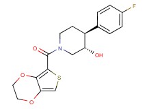 (3S*,4S*)-1-(2,3-dihydrothieno[3,4-b][1,4]dioxin-5-ylcarbonyl)-4-(4-fluorophenyl)piperidin-3-ol