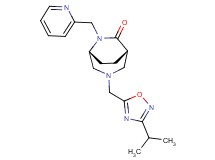 (1S*,5R*)-3-[(3-isopropyl-1,2,4-oxadiazol-5-yl)methyl]-6-(2-pyridinylmethyl)-3,6-diazabicyclo[3.2.2]nonan-7-one