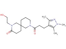 2-(2-hydroxyethyl)-8-[3-(1,3,5-trimethyl-1H-pyrazol-4-yl)propanoyl]-2,8-diazaspiro[5.5]undecan-3-one