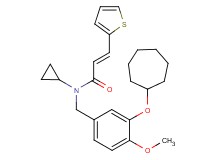 (2E)-N-[3-(cycloheptyloxy)-4-methoxybenzyl]-N-cyclopropyl-3-(2-thienyl)acrylamide