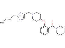 1-[(2-butyl-1H-imidazol-4-yl)methyl]-4-[2-(1-piperidinylcarbonyl)phenoxy]piperidine